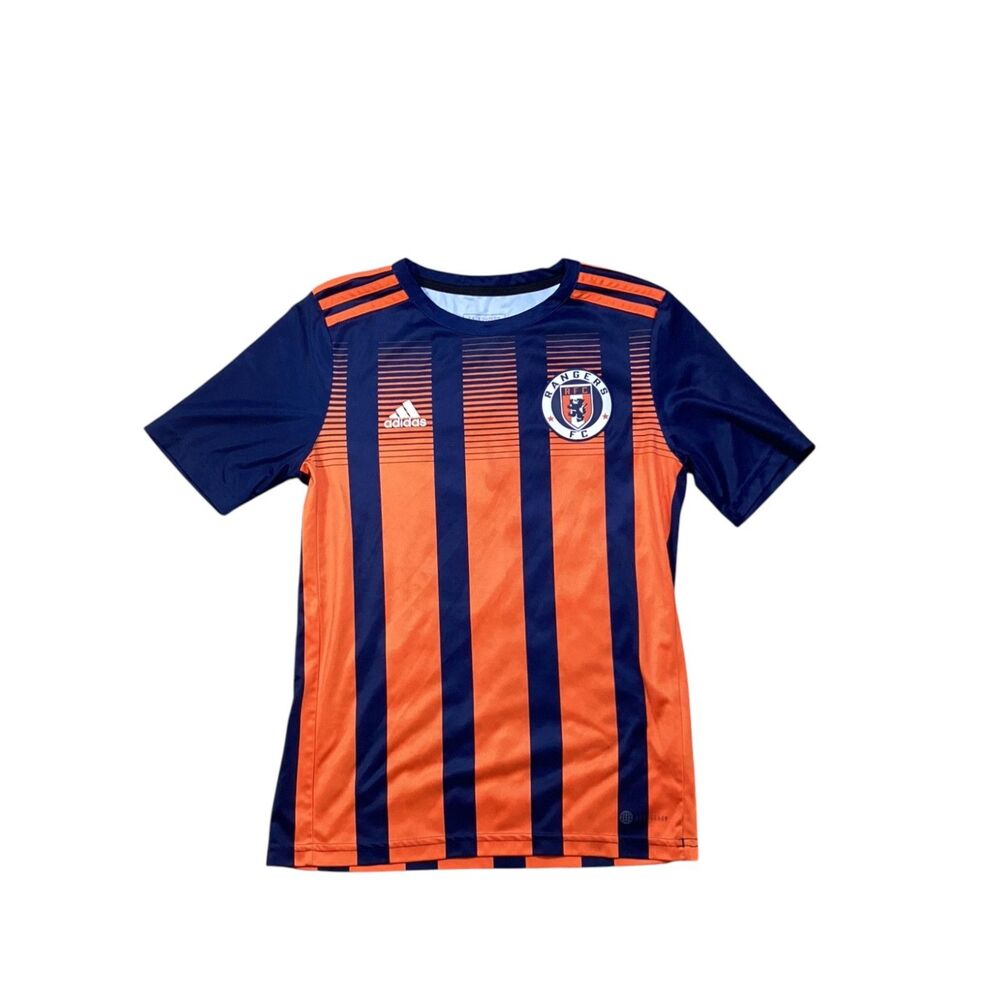 adidas Rangers FC Youth Soccer Jersey miGraph 23 Navy Orange 11-12Y 152 Kids